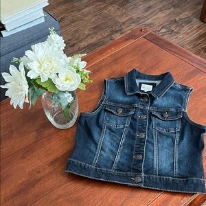 Wax jeans Sleeveless Vest